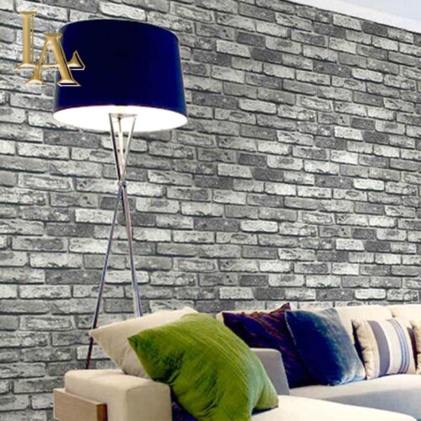 Desain Wallpaper Dinding Ruang Tamu Minimalis Sederhana Motif Batu Bata Elegan Mewah Terbaru