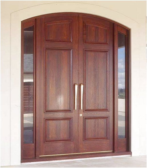 Desain pintu rumah 2 pintu kayu modern terbaru