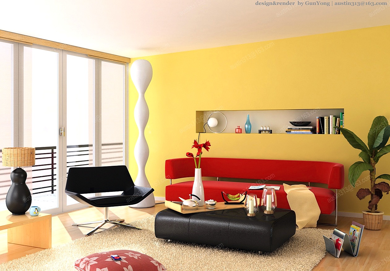 Warna Cat Dinding Ruang Tamu Berwarna Kuning