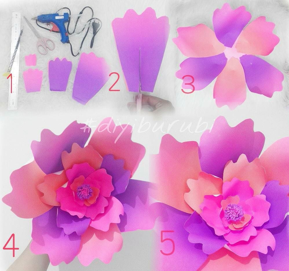 Kreatifcara Membuat Hiasan Dinding Berbentuk Bunga Dari Kertas Karton Unik