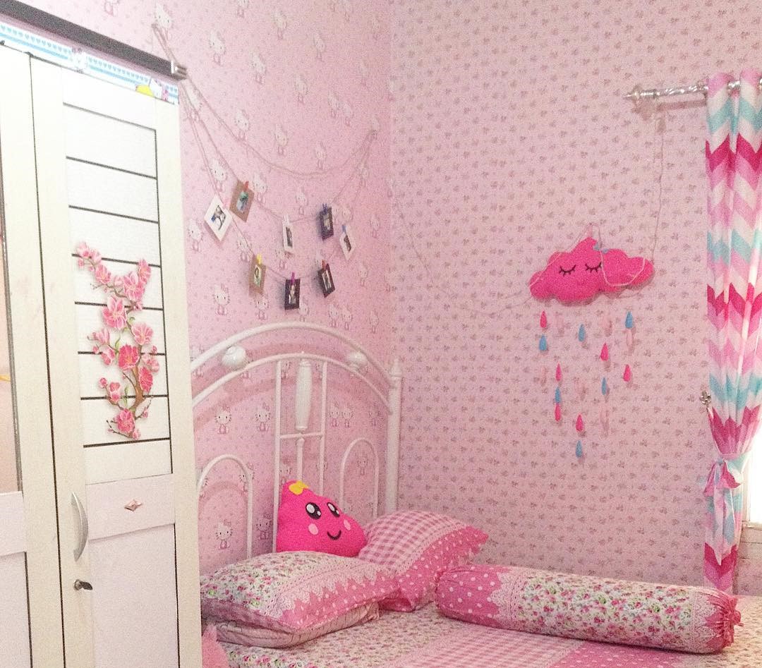 Kamar Tidur Anak Perempuan Hello Kitty Desain Dinding Gambartopcom