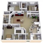 Denah Rumah Sederhana 3 Kamar Tidur Denah Rumah Minimalis 3 Kamar Ukuran 6x12 3dimensi 3d
