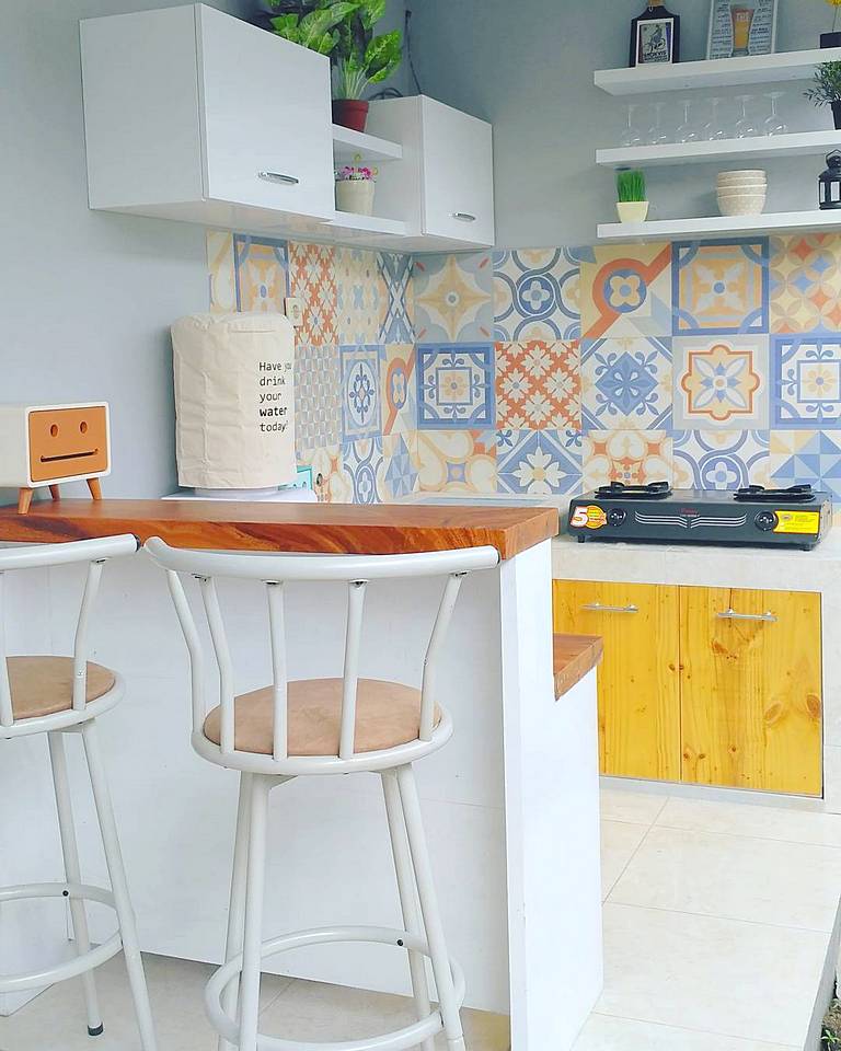 Desain Dapur Minimalis Dengan Model Keramik Dinding Dapur Yang Lagi Ngetren