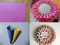 Cara Membuat Hiasan Dinding Berbentuk Bunga Dari Kertas