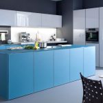 Gambar Desain Dapur Minimalis Modern Dengan Warna Cat Biru