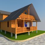 Desain Rumah Panggung Kayu Minimalis Sederhana
